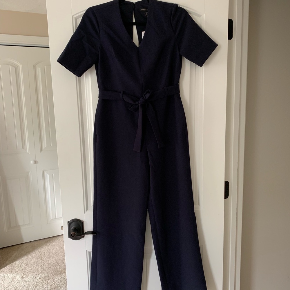 Navy tailored jumpsuit
